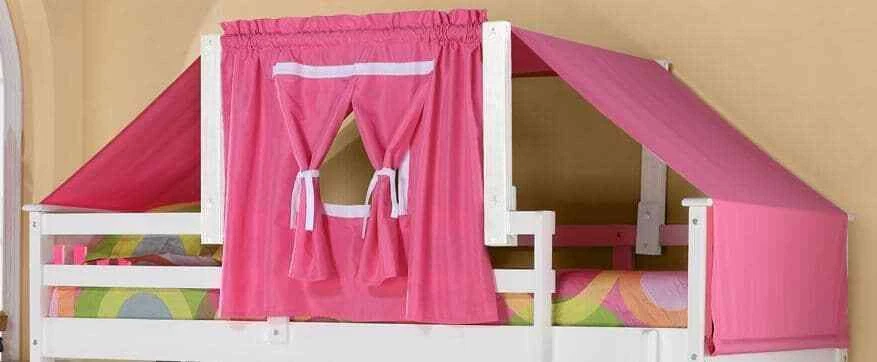 Reagan White Bunk Bed with Pink Tent - Image 4 of 4