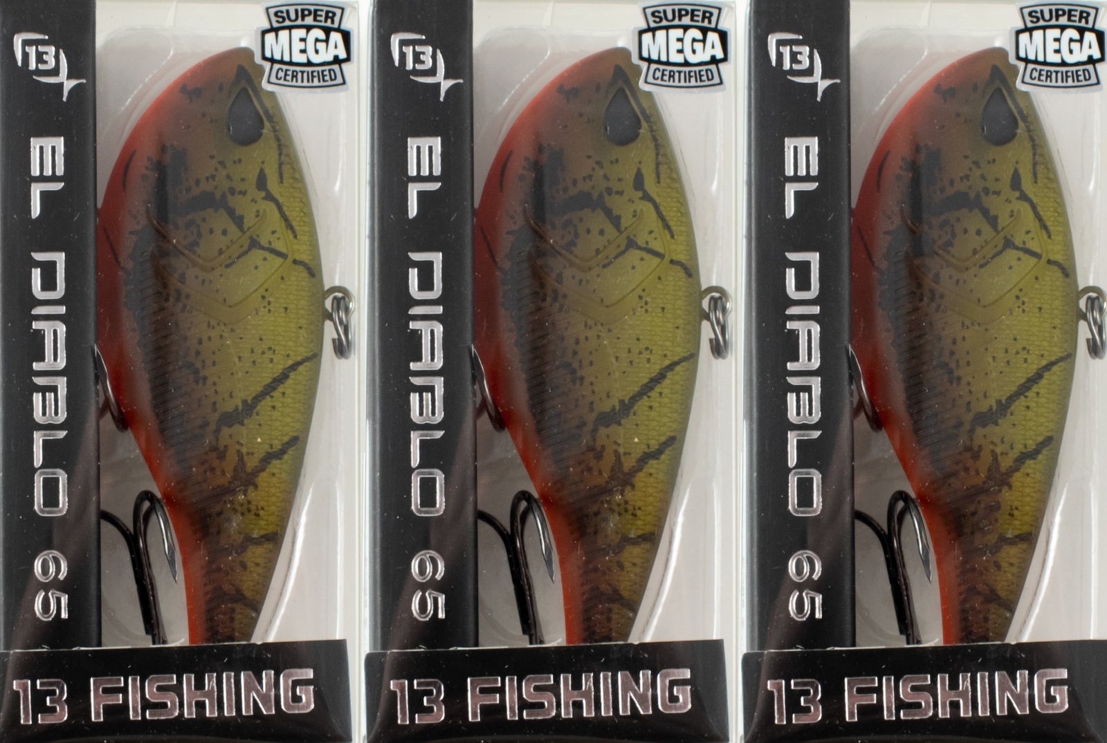 (LOT OF 3) 13 FISHING EL DIABLO 65 1/2OZ ED65-2 DAY OLD GUAC AR1301