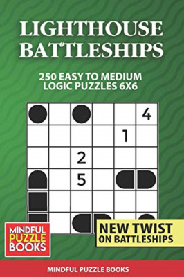 Lighthouse Battleships: 250 Easy to Medium Logic Puzzle - Paperback NEW Books, M