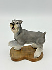 2001 Living Stone Schnauzer Figurine Sculpture On Base 4.5" Tall