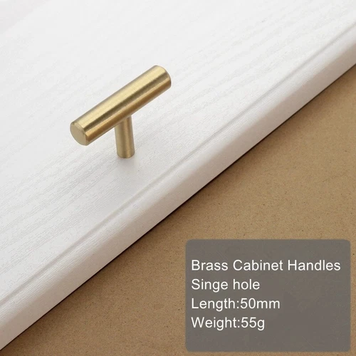 Brush Brass Kitchen Cabinet Drawer Knob Handles Gold Cupboard Wardrobe Pulls Bar
