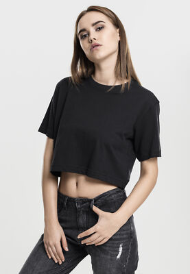 Urban Classics Damen T-Shirt Short Oversized Tee Cropped Kurzarm Übergrößen
