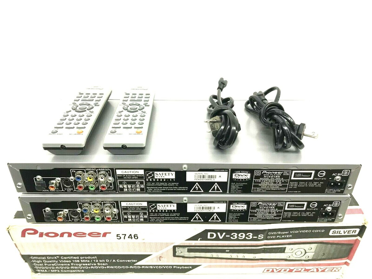 Pioneer DVDプレイヤー PIONEER DV-393-S DVD PLAYER W/REMOTE & POWER CORD #5746 #5747 (ONE