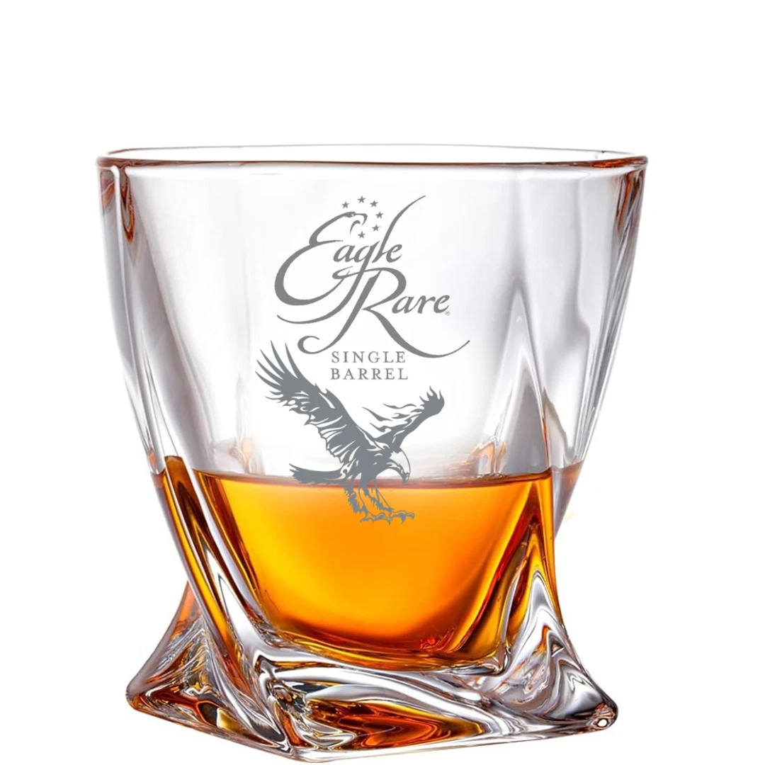 Twisted Whiskey Glass, Bourbon Scotch Cocktail Cup