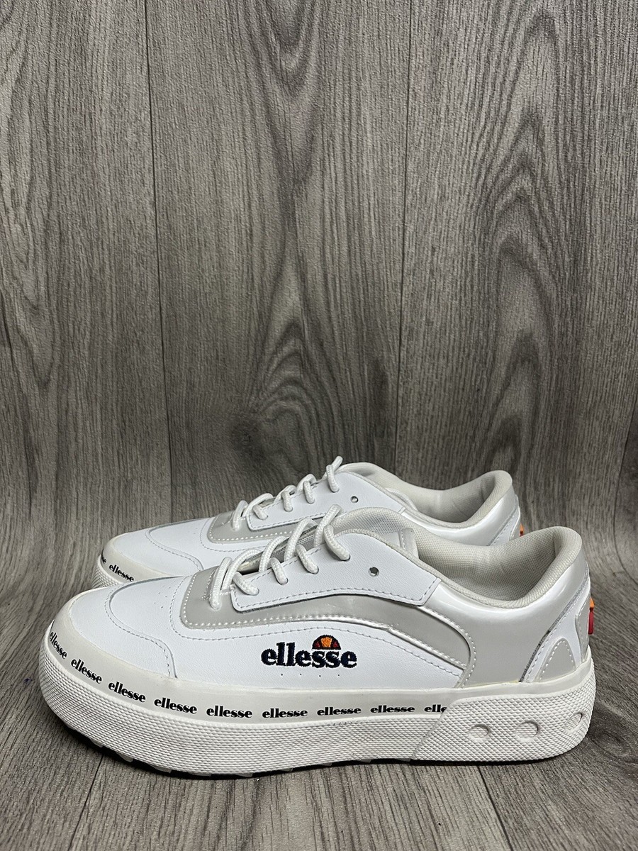 Womens Ellesse Alzina White Leather Trainers UK Size Brand New