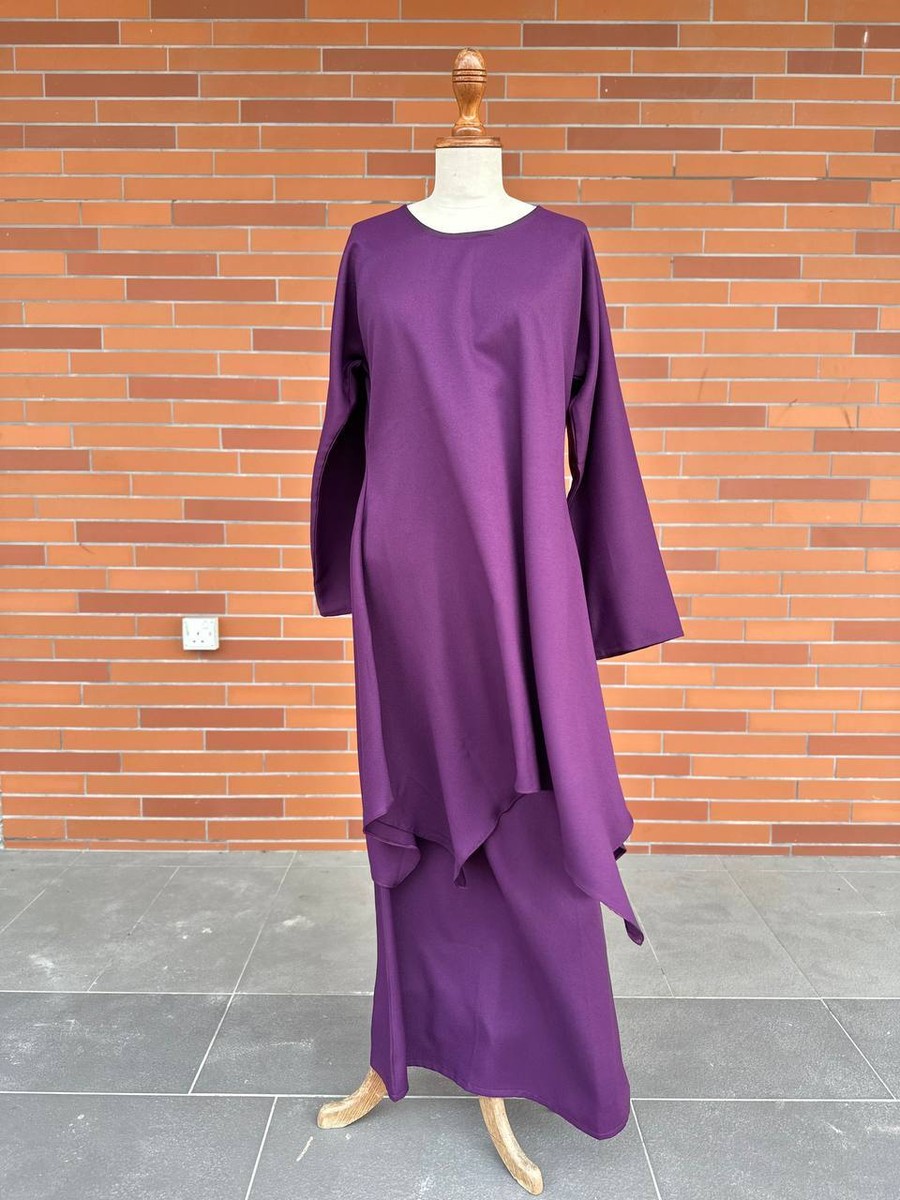 Baju Kurung Tunic Zaara Plus Size Available Raya Eid Muslimah Malaysia  Cotton
