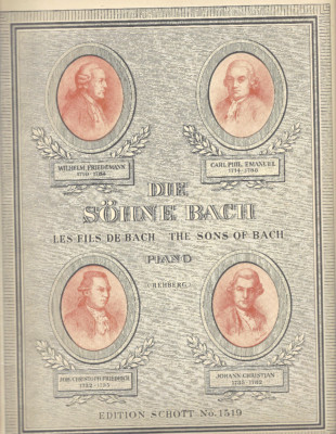 Die Söhne Bach, Noten für Klavier