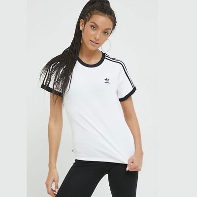 Adidas Originals Stripes Logo tee Damentrefoil Vintage Shirt