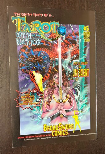 TAROT BRUJA DE ROSA NEGRA #1 (Broadsword 2000) -- Bad Girl -- 2da variante impresa - Imagen 2 de 2