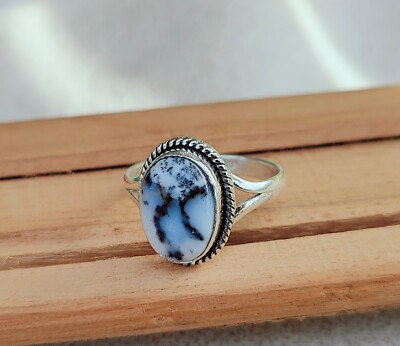 Dendrite Opal Designer Ring 925 Sterling Silver Handmade Jewelry All Size Ring