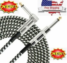 10ft NOISELESS Electric Guitar Bass Cable Pedal AMP Cord 1/4" FOR GIBSON FENDER