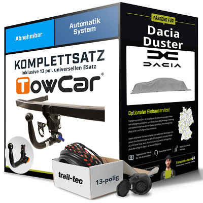 Für DACIA Duster III PYM, PYN Anhängerkupplung abnehmbar +eSatz 13pol uni. 23-