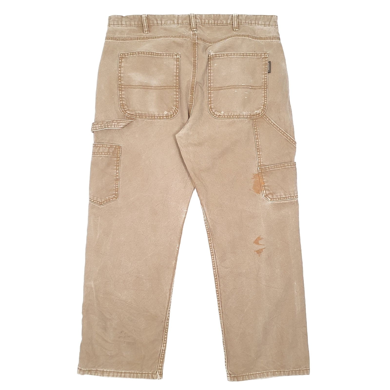 WOLVERINE Carpenter Workwear Trousers Cotton Brown Mens W38 L30 image 3