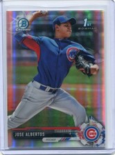 2017 BOWMAN CHROME REFRACTORS /499 RC JOSE ALBERTOS ROOKIE CHICAGO CUBS - B1714