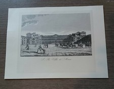 Stampa di Monza in bianco e nero, "La Villa Reale", 1845