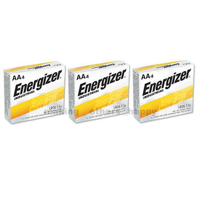 12 x AA Energizer Industrial Alkaline Batteries 1.5V (EN91)