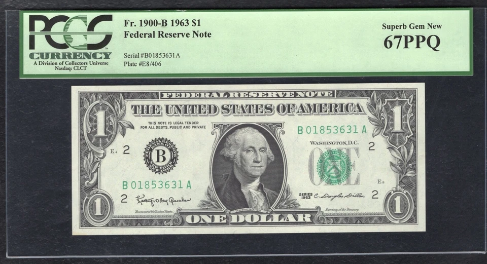 (12) NOTE COMPLETE DISTRICT SET 1963 $1 FRN’S PCGS UNCIRCULATED 64PPQ-68PPQ - Image 2 of 4