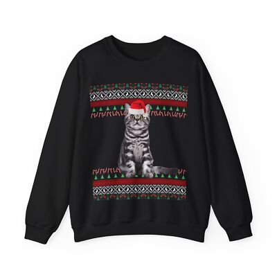American Shorthair Cat Christmas Sweater Gift Mom Dad Ugly Holiday Sweatshirt