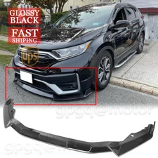 For Honda CR-V 2020-22 Glossy Black V Style Front Bumper Lower Chin Lip Splitter