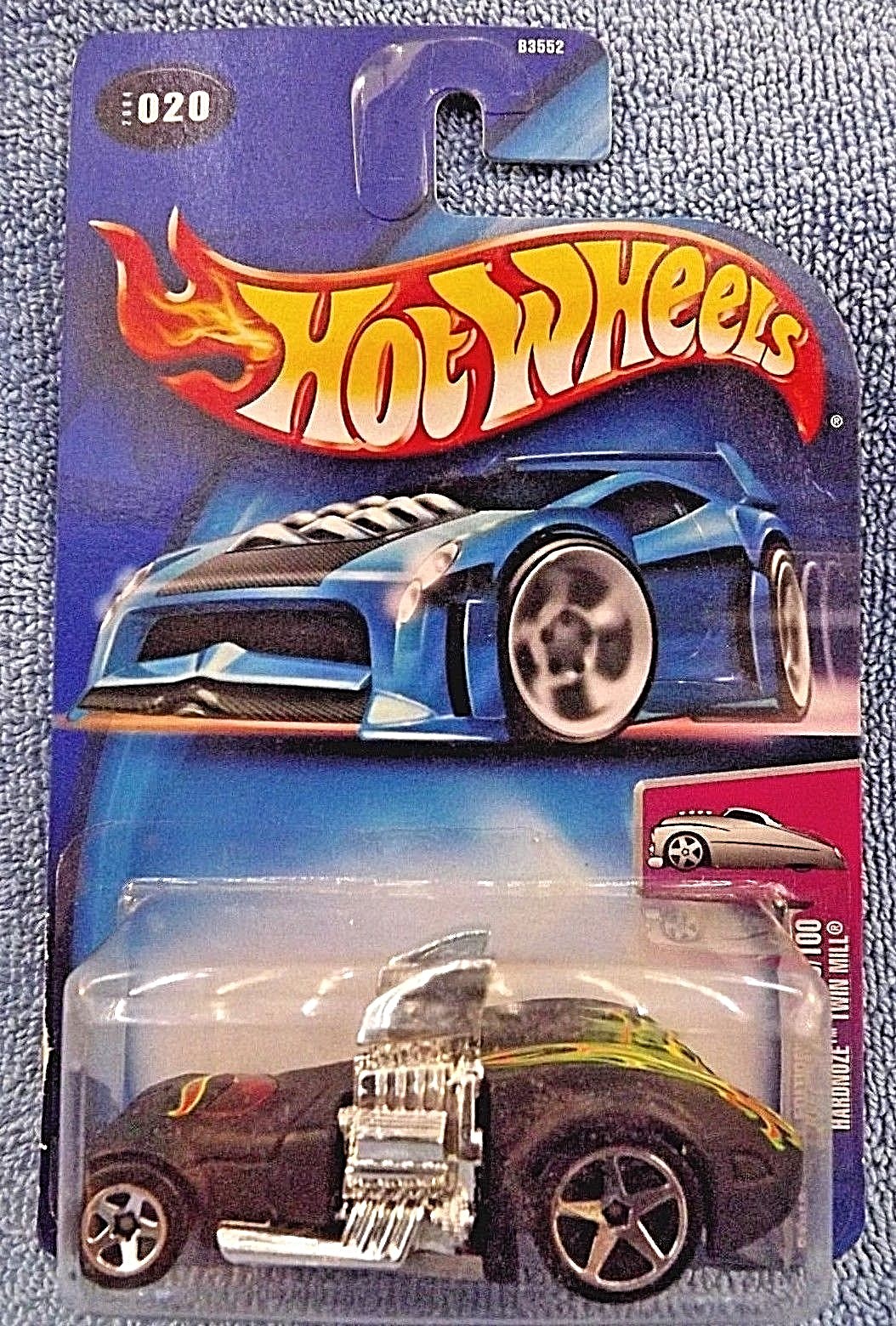 2004 Hot Wheels #20 First Editions 20/100 Hardnoze TWIN MILL Black w/Chrome 5 Sp