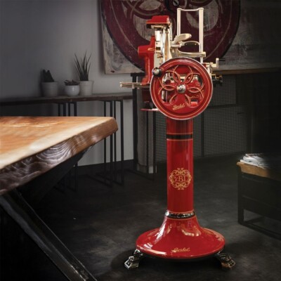 Berkel Volano B2 Rot - Manuelle Schwungradaufschnittmaschine und Standfuß NEU