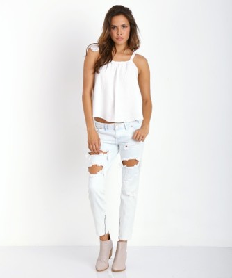 ONE TEASPOON Trashed Freebirds Boyfriend in Angel Jeans Size