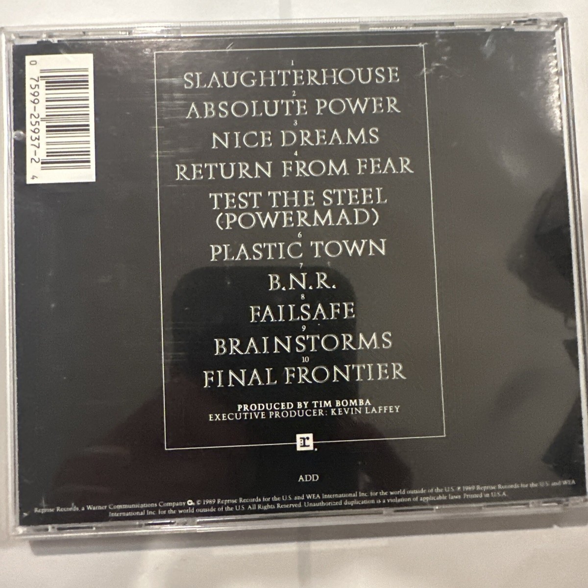 Powermad – Absolute Power CD 1989 Reprise Records – 9 25937-2