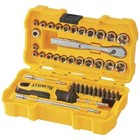 50 Piece DeWALT Socket Set Tools All Size Kit Spinner Handle Ratchet Polished