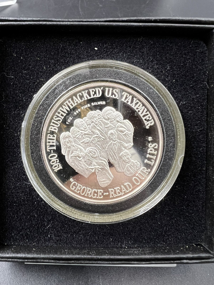 1990 Modern Hard Times 1 Oz Silver Round 