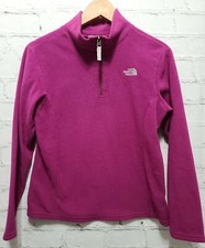 The North Face 1/4 Zip Girls Lightweight Pink Fleece Sweater Size XL 18 c21