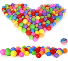 Set of 100 Plastic Ball in Reusable For Pit Balls Tent, Playhouse, Kiddie Pool