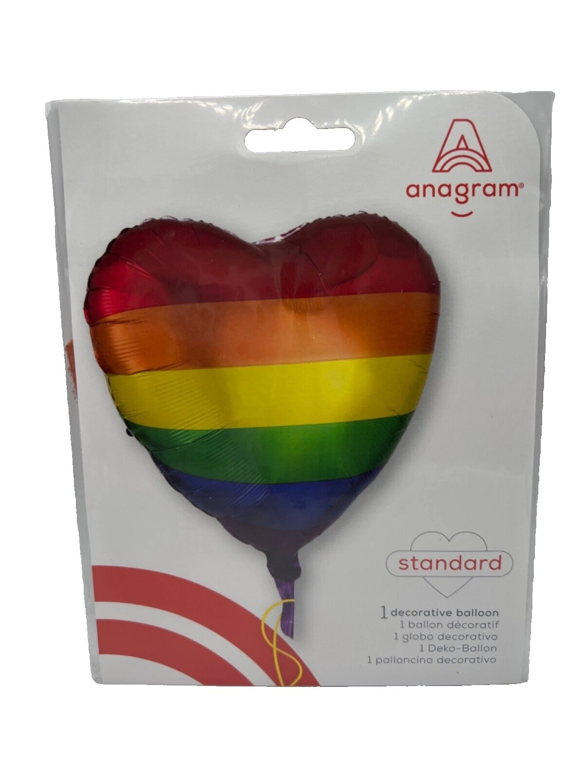 Rainbow Anagram Heart Balloons