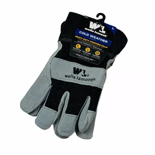 Wells Lamont Warm Thermofill Cold Weather Leather Gloves Size Large
