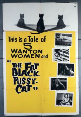 FAT BLACK PUSSY-CAT, THE (1963) 3822 Movie Poster (27x41) Folded Hector