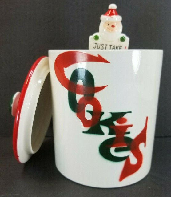 Vtg 1962 MCM Holt Howard Pop-Up Santa Claus 6.5" Cookie Jar with Lid Rare HTF!