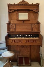 Crown Pump Organ 1800  s Geo. P. Bent, Chicago, Illinois