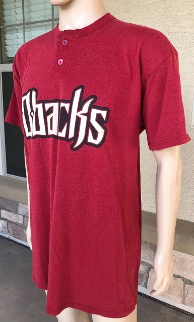 Vintage Arizona Diamondbacks MLB 1/4 Button 50/50 Jersey Shirt Size XL