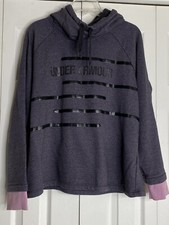 Under Armour Threadborne Hoodie Sweatshirt Loose Scuba Cowl Neck Women's Sz L