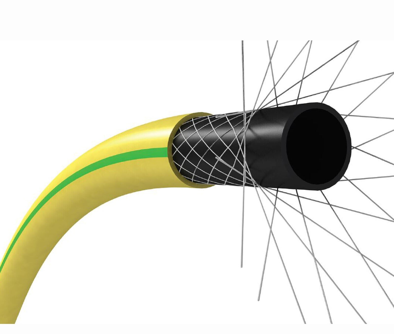 Tubo Unico 50 Metri Irrigazione Giardino - Gomma 15mm 5/8" Acqua - 3