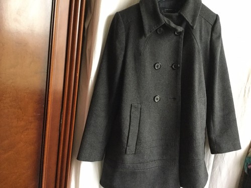 Abrigo Corto De Zara Paño Gris | eBay