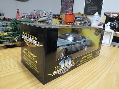 Ertl American Muscle 1971 Challenger R/T Gunmetal Gray 340 4Bbl ,1