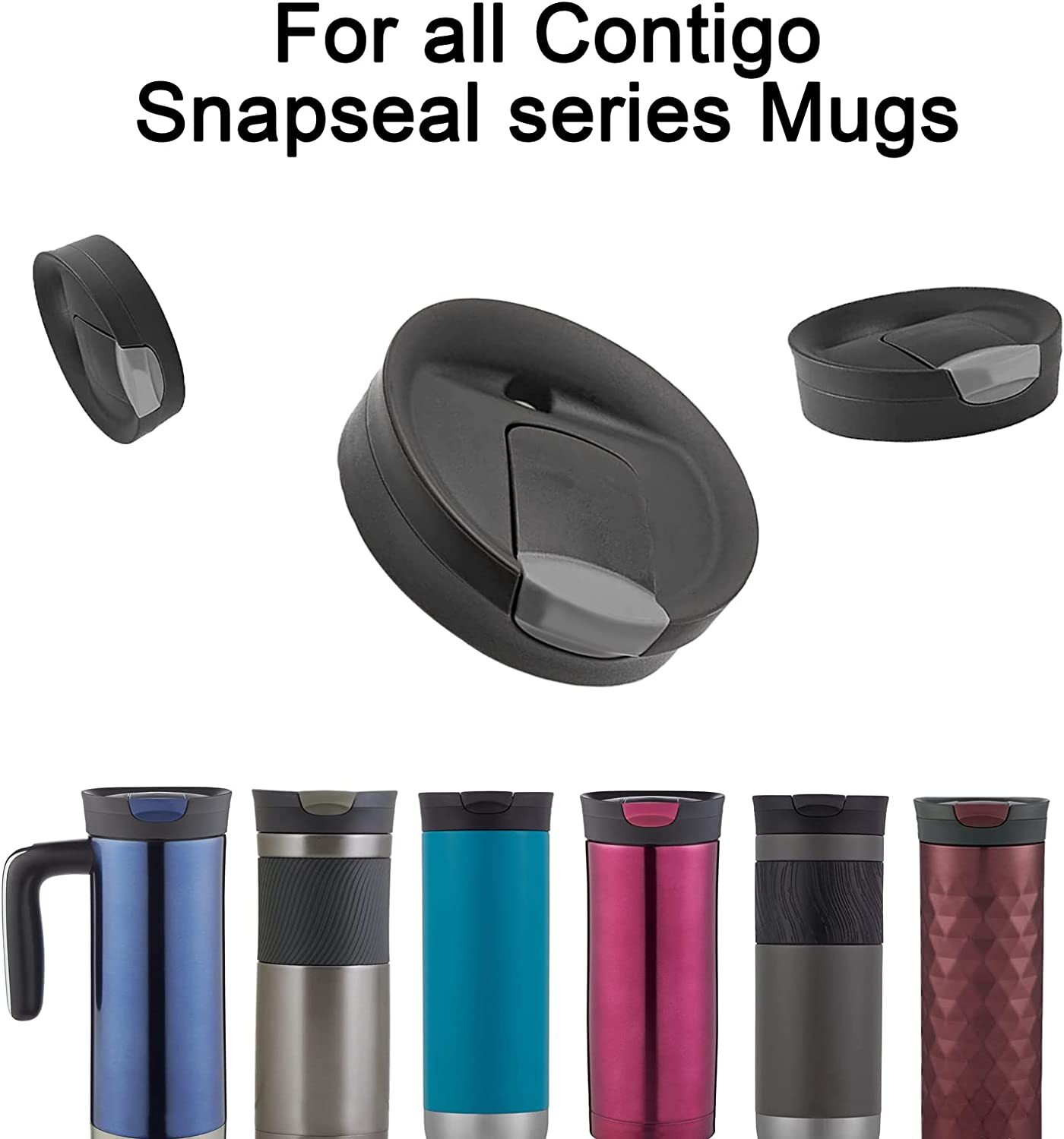 4 Pack Gaskets Compatible with Contigo Snapseal Byron Travel Mug 16oz