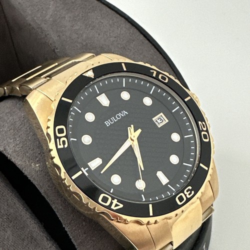 Bulova Men's Quartz 3 Hand Date Gold Watch 43MM 98B375 - Picture 4 of 24