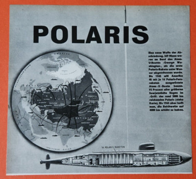 B108. USS Atom U-Boot * George Washington * Polaris Raketen Bilddokument 1960