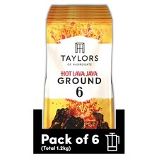 Image of Taylors of Harrogate Hot Lava Java Ground Coffee, 200 g (Pack of 6 - Total 1.2k