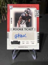 Darren Hall 2021 Contenders Rookie Variation Auto Falcons