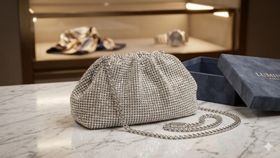Abendtasche Umhängetasche N Glitzer Clutch Abendtasche