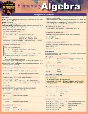 Expolog LLC Elementary Algebra (Poster)