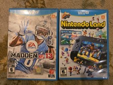 wii u games NintendoLand & Madden NFL 13 In Great Condition Complete