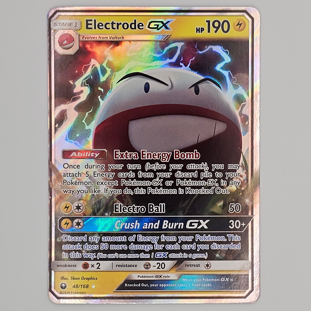 Electrode GX Ultra Rare SM - Celestial Storm CES Lightning Holofoil 48/168  NM